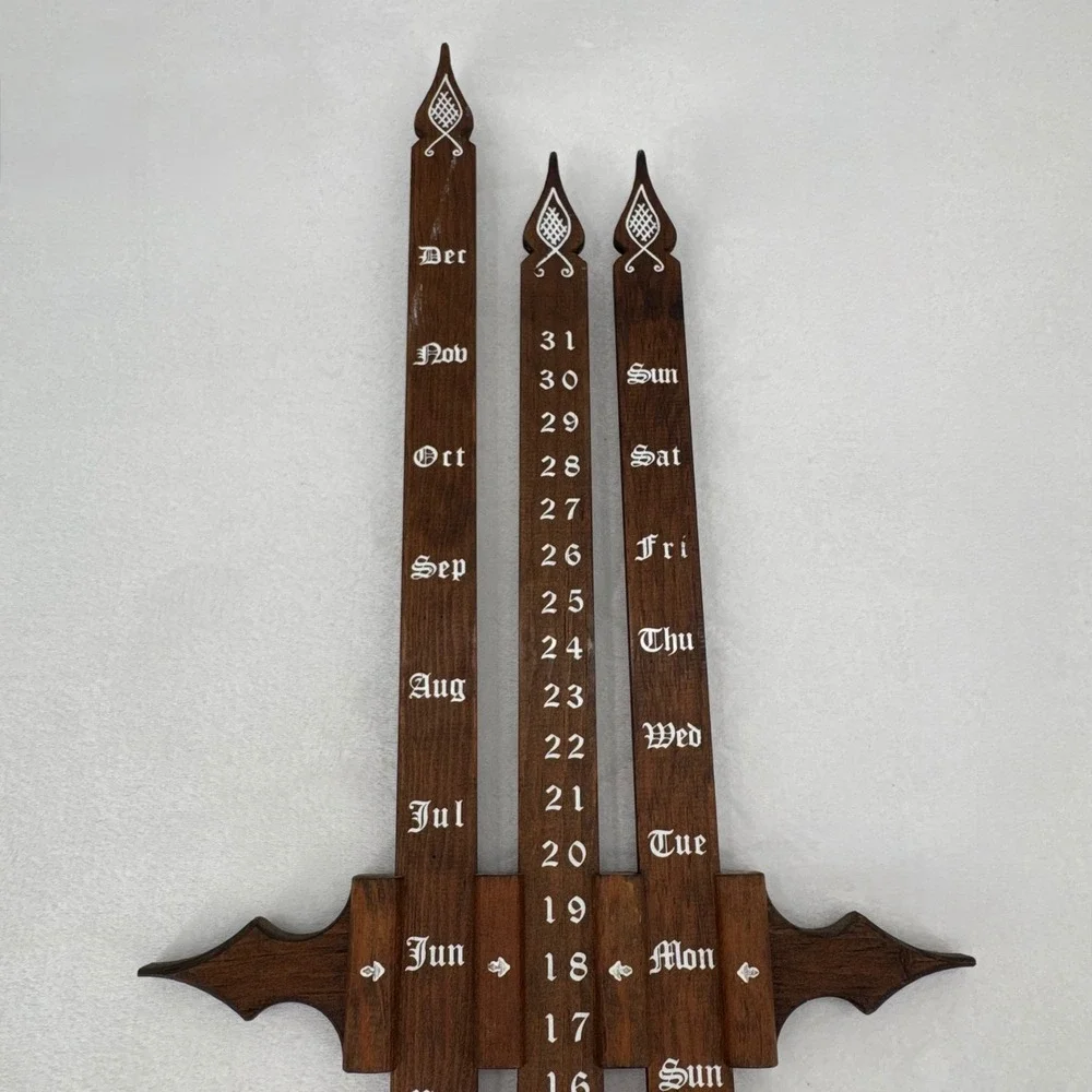 Handcrafted Perpetual Calendar The Bodo Clock Co Black Forest Wooden Wall Decor